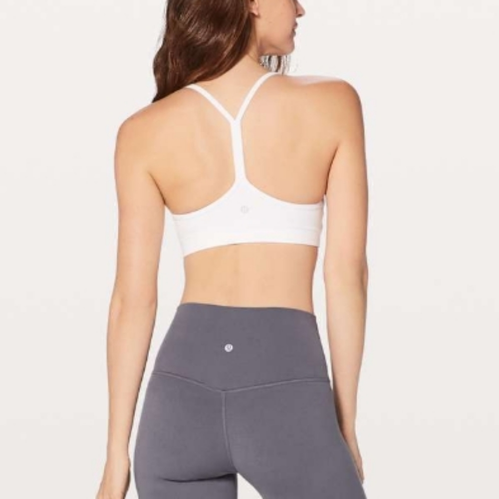 Lululemon White Racerback Nulu Flow Y Bra 2 - Picture 2 of 4